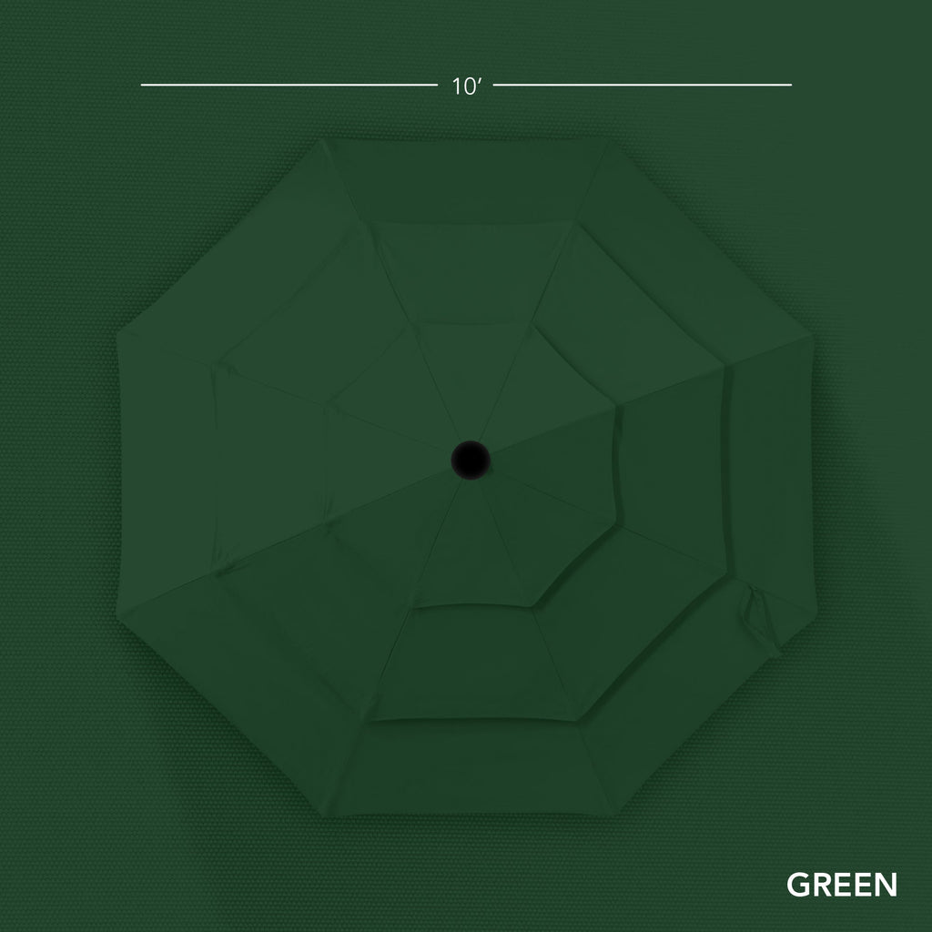 3-Tier Patio Umbrella w/ Tilt Adjustment, Crank - 10ft