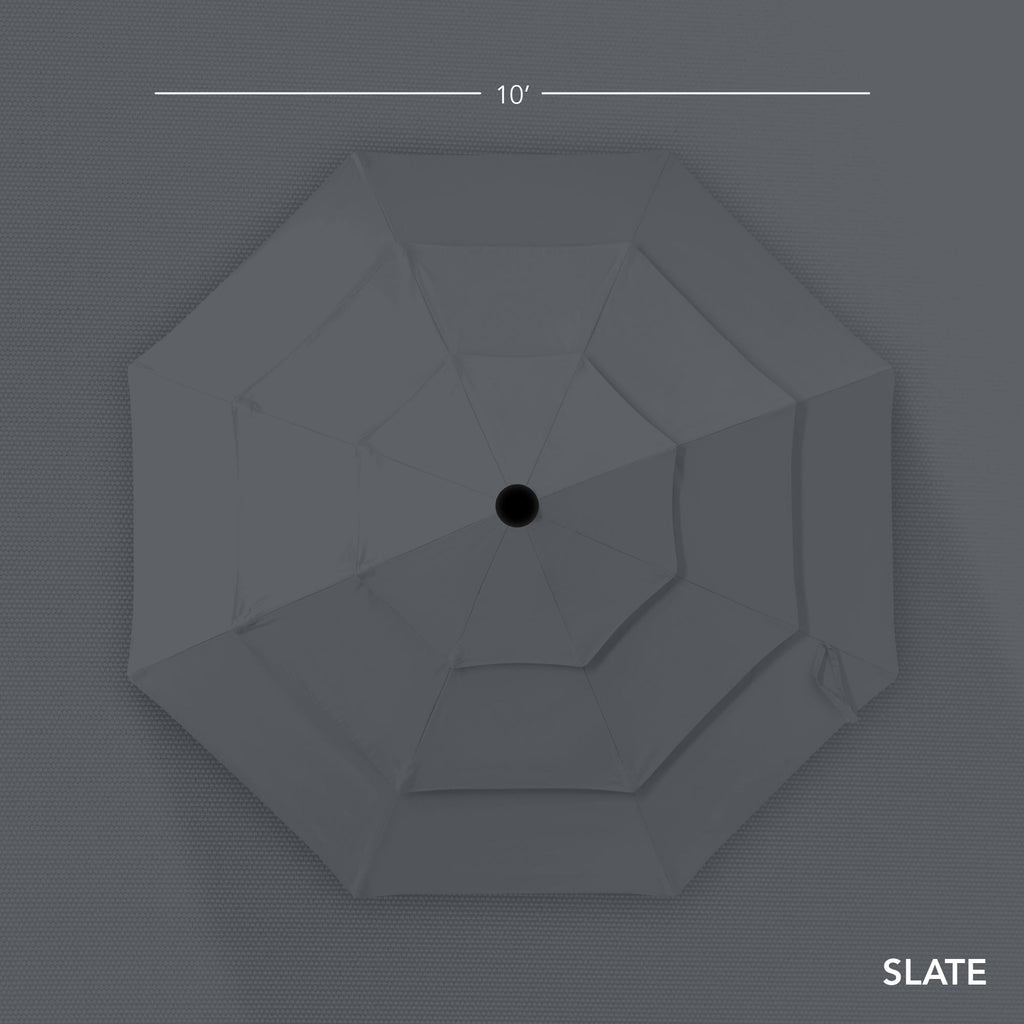 3-Tier Patio Umbrella w/ Tilt Adjustment, Crank - 10ft