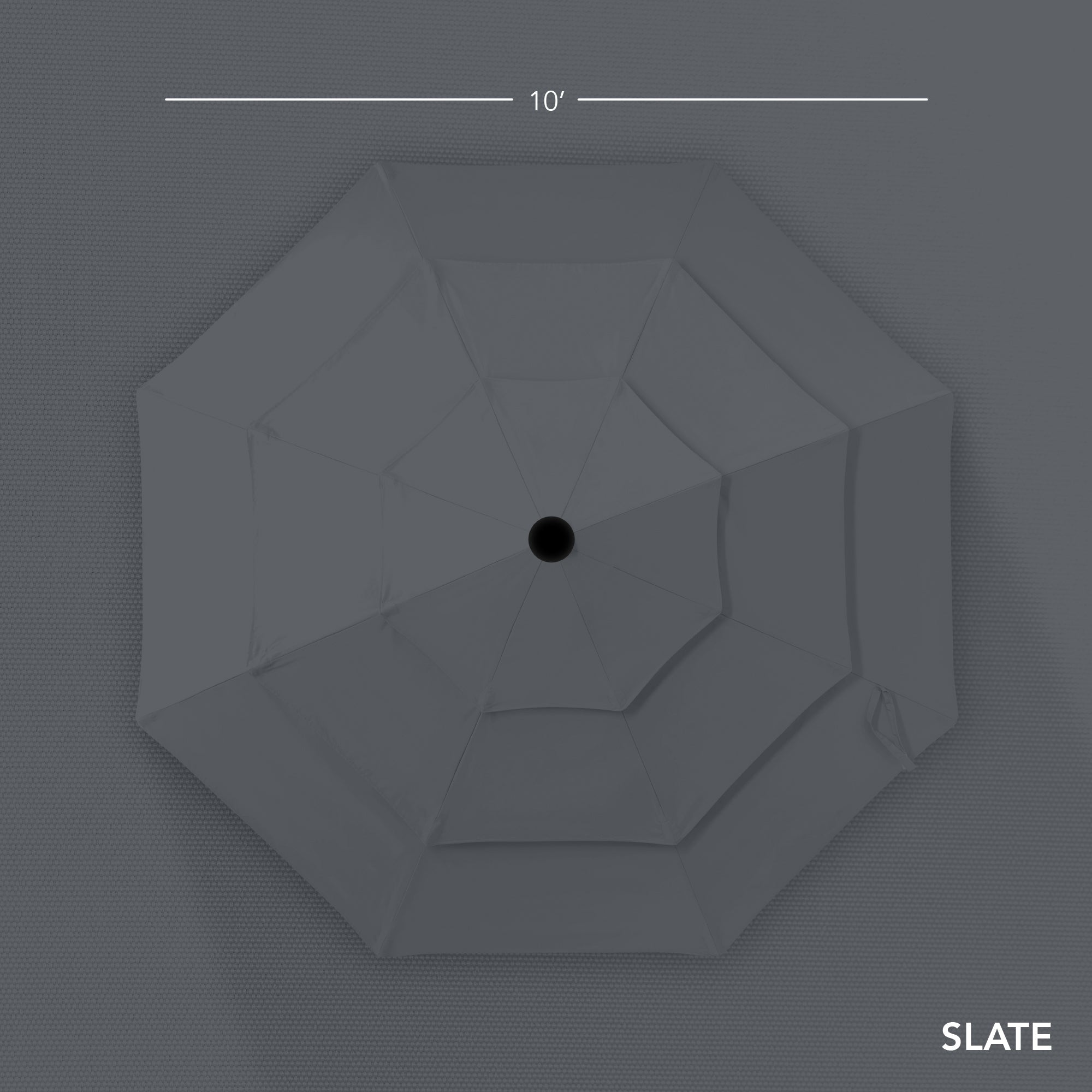 3-Tier Patio Umbrella w/ Tilt Adjustment, Crank - 10ft