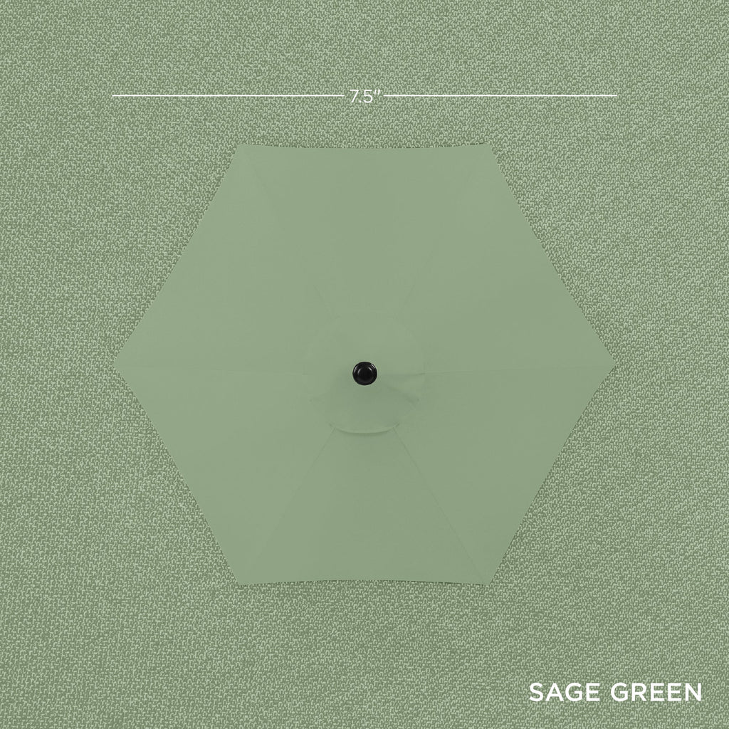 Outdoor Market Patio Umbrella w/ Push Button Tilt, Crank Lift - 7.5ft