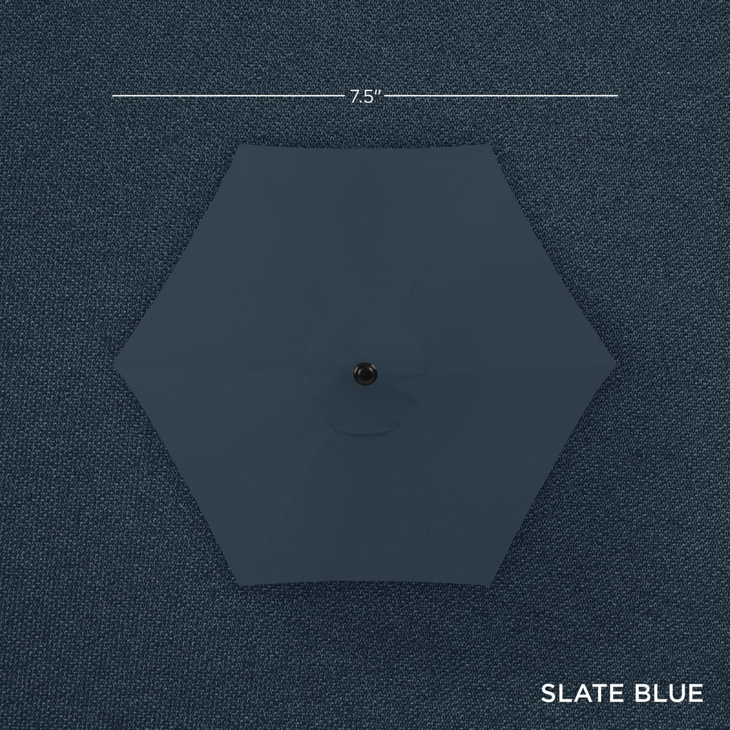 Outdoor Market Patio Umbrella w/ Push Button Tilt, Crank Lift - 7.5ft