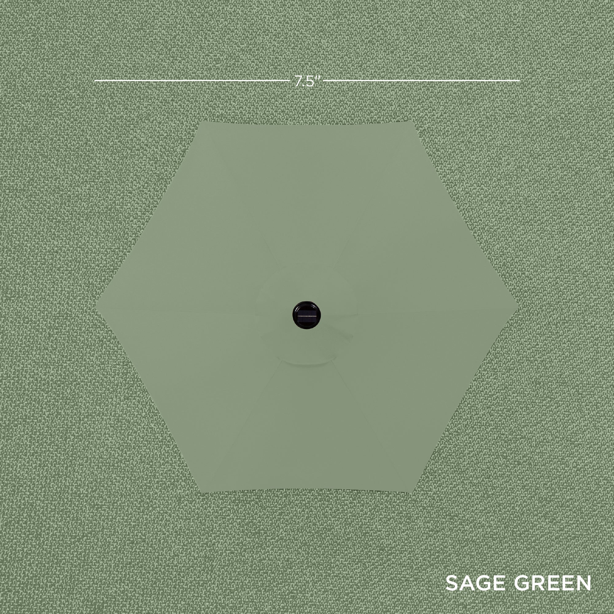 Outdoor Solar Patio Umbrella w/ Push Button Tilt, Crank Lift - 7.5ft