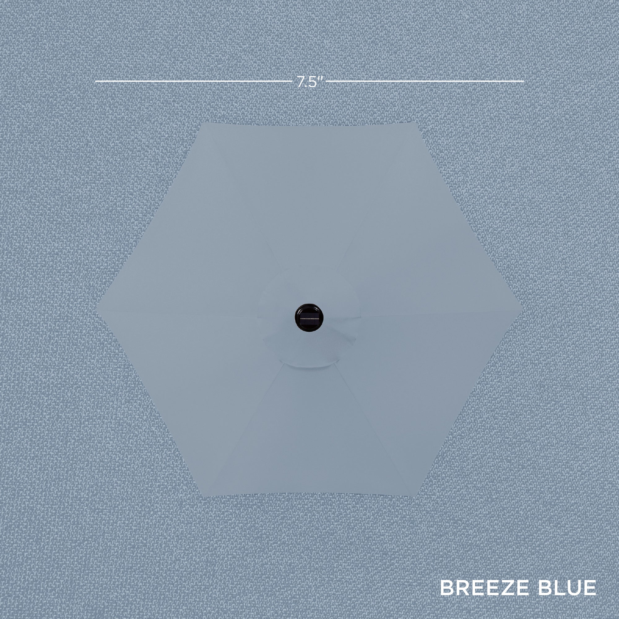 Outdoor Solar Patio Umbrella w/ Push Button Tilt, Crank Lift - 7.5ft