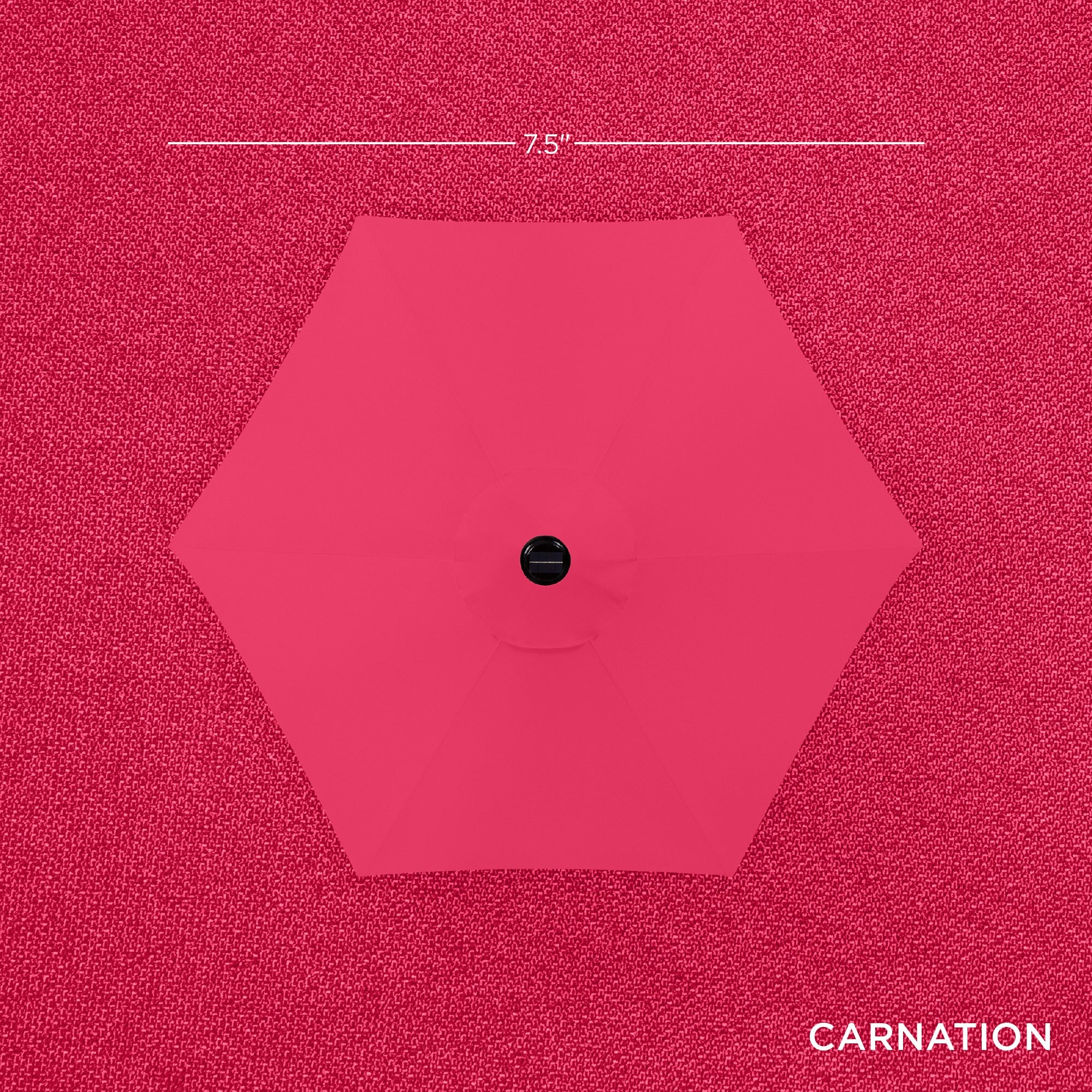 Outdoor Solar Patio Umbrella w/ Push Button Tilt, Crank Lift - 7.5ft