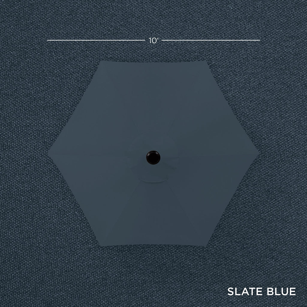 Outdoor Steel Market Patio Umbrella Decoration w/ Tilt, Crank Lift - 10ft