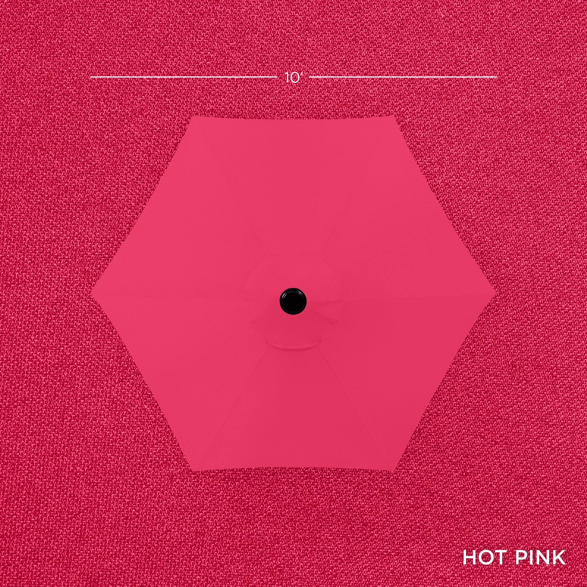 Outdoor Steel Market Patio Umbrella Decoration w/ Tilt, Crank Lift - 10ft