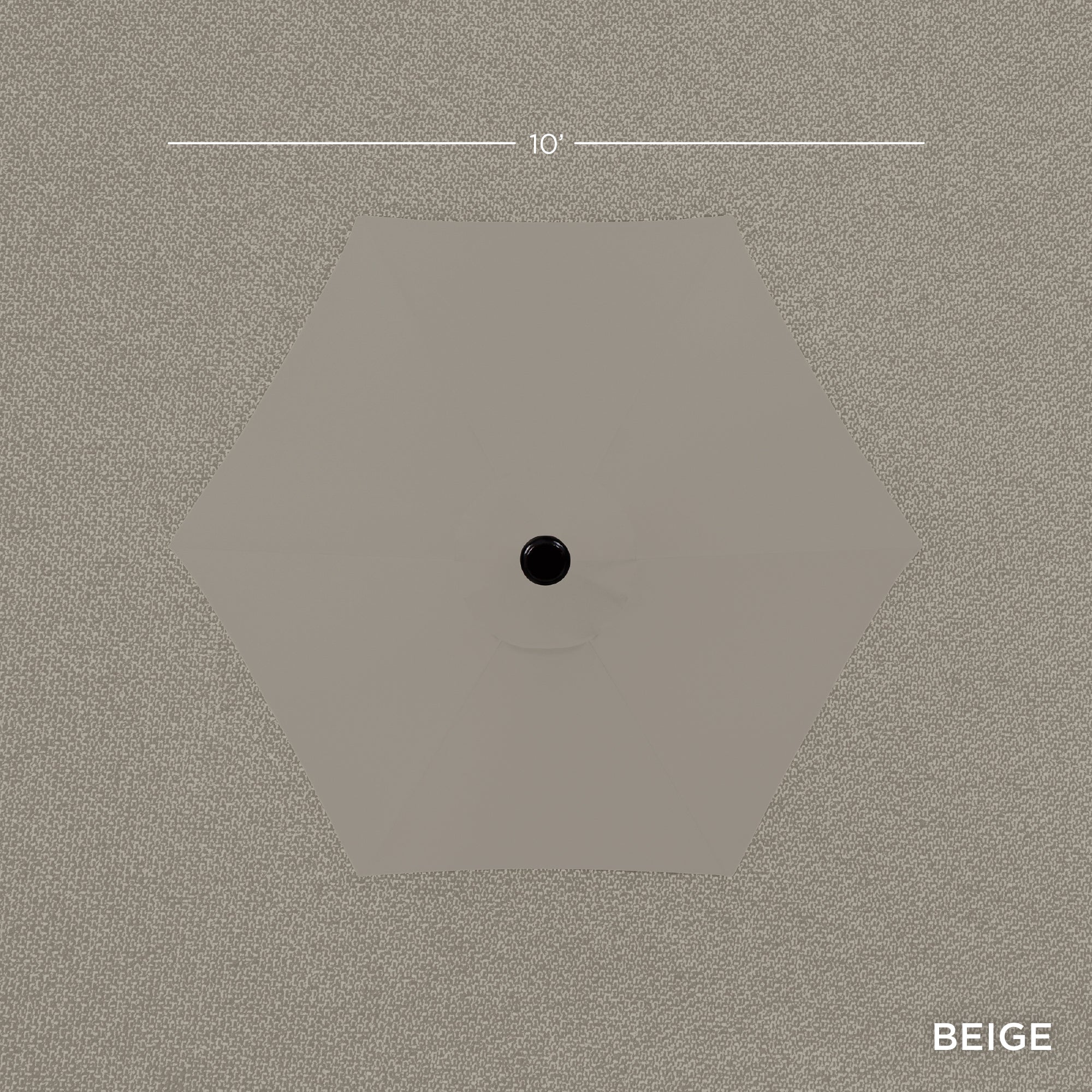 Outdoor Steel Market Patio Umbrella Decoration w/ Tilt, Crank Lift - 10ft