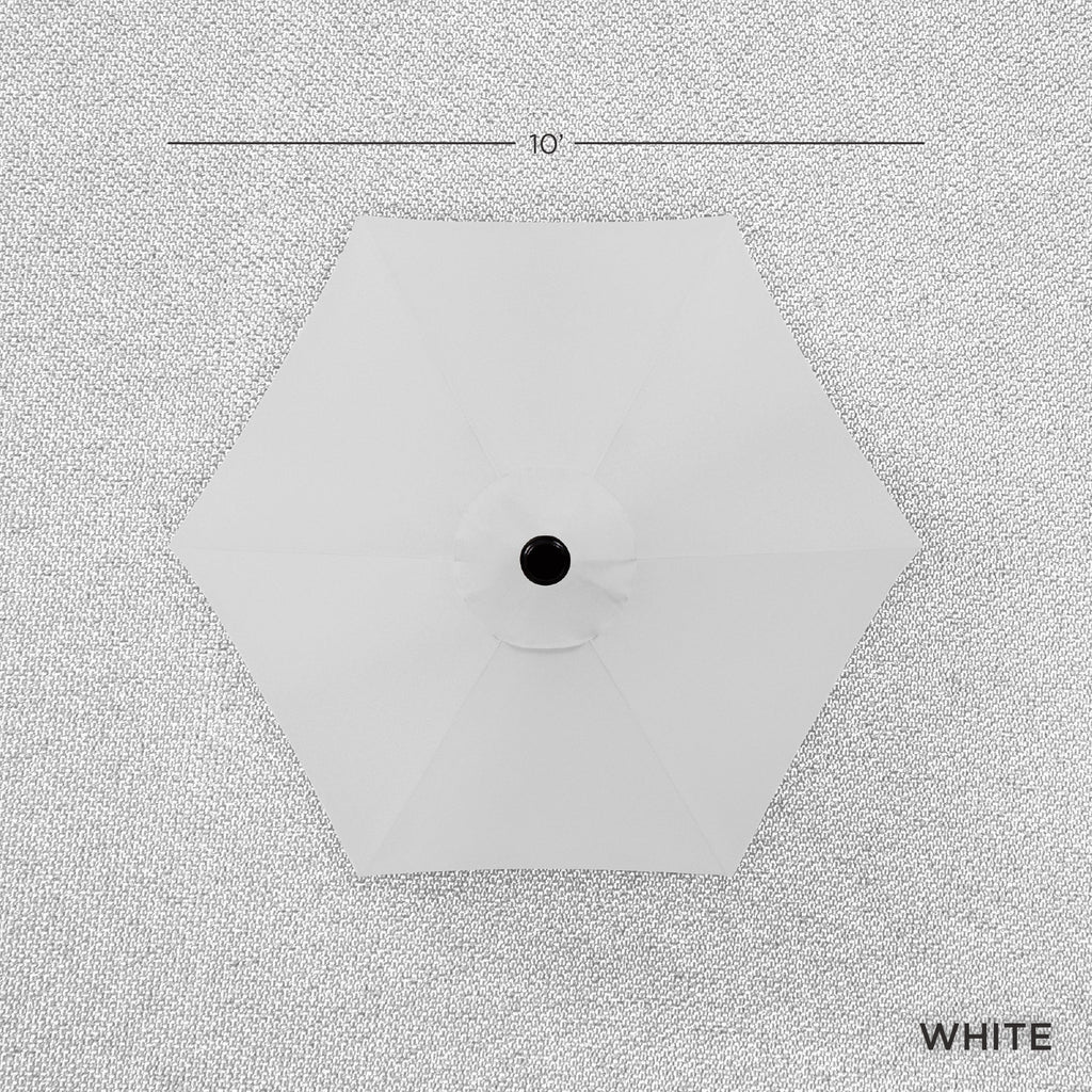 Outdoor Steel Market Patio Umbrella Decoration w/ Tilt, Crank Lift - 10ft