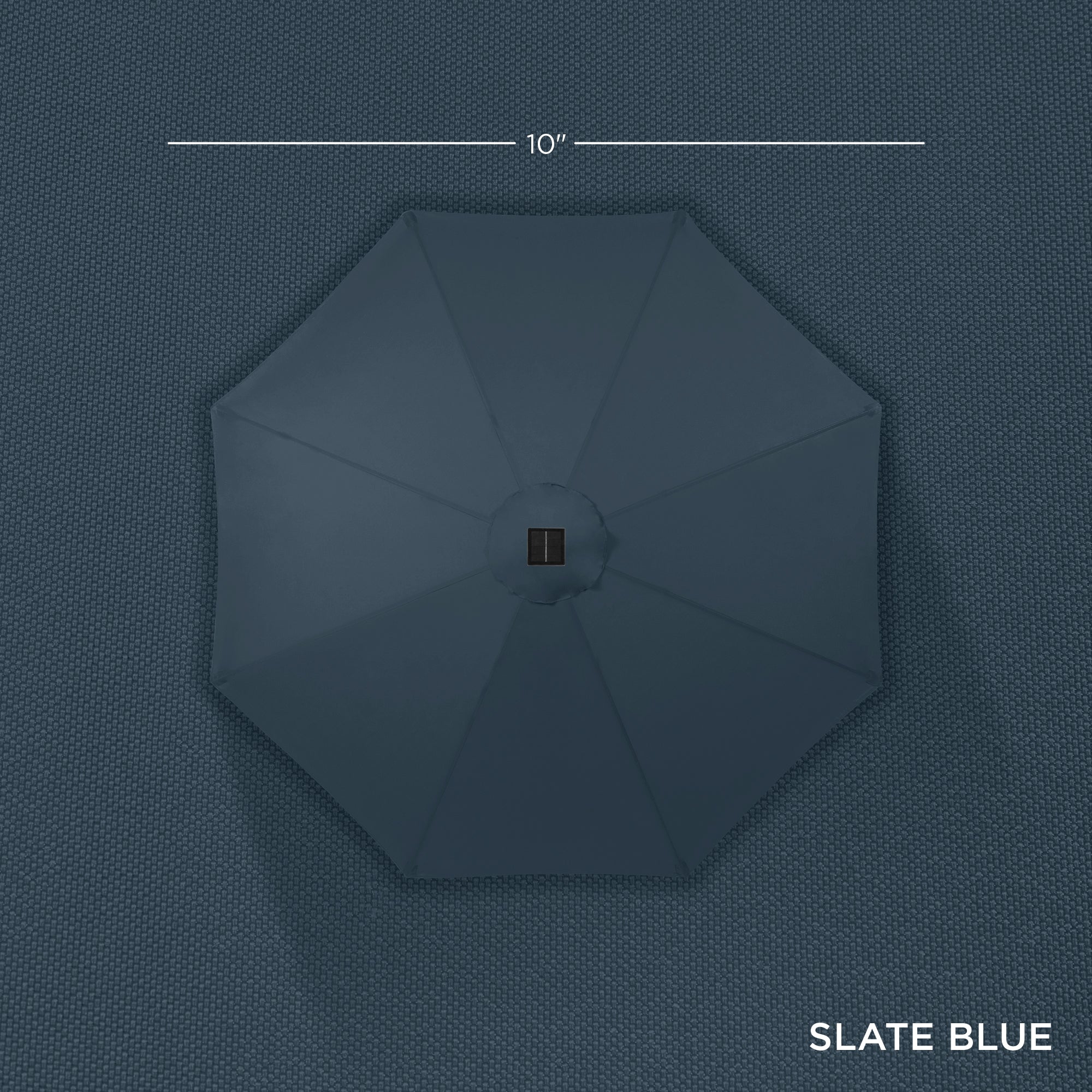 Solar LED Lighted Patio Umbrella w/ Tilt Adjustment, UV-Resistant - 10ft