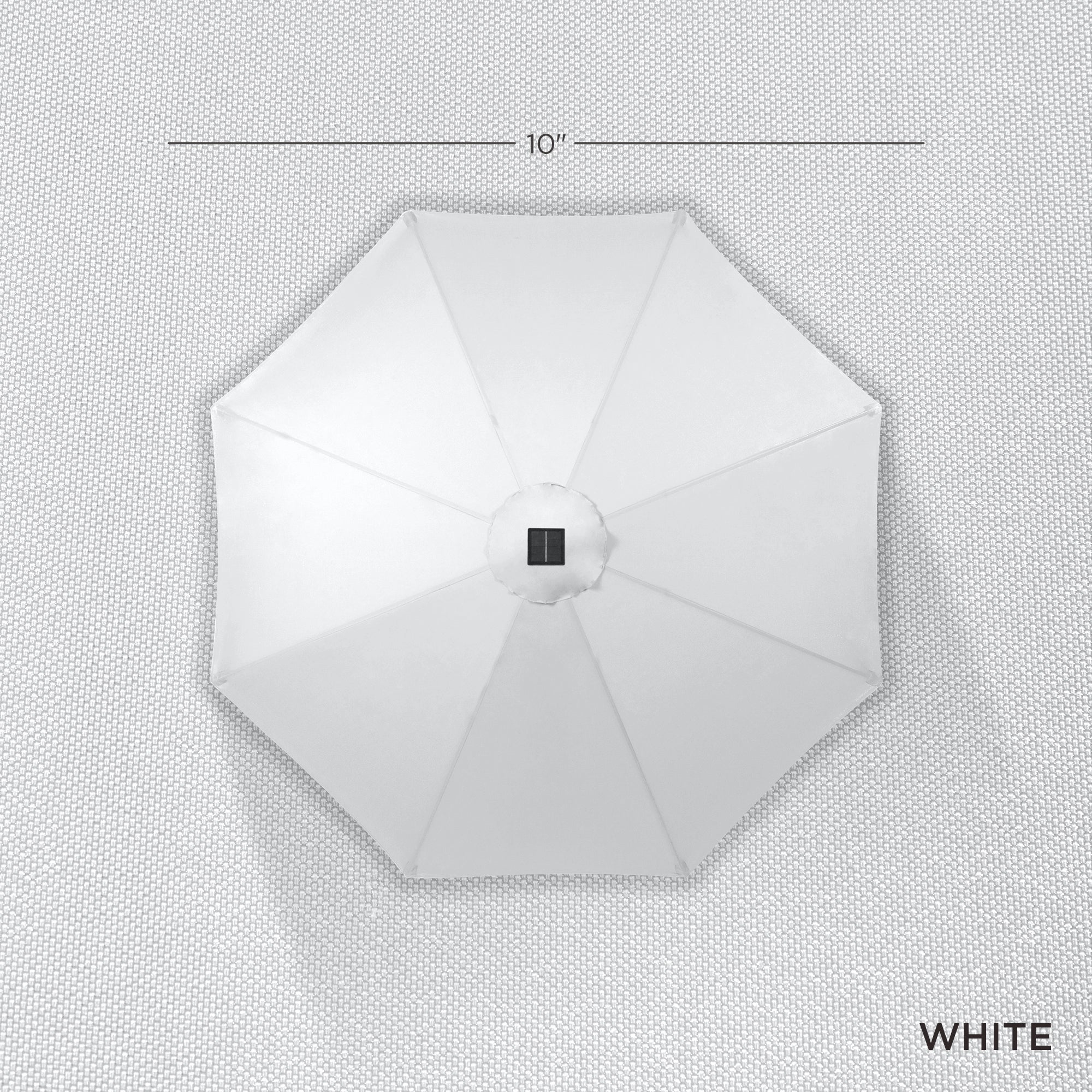 Solar LED Lighted Patio Umbrella w/ Tilt Adjustment, UV-Resistant - 10ft