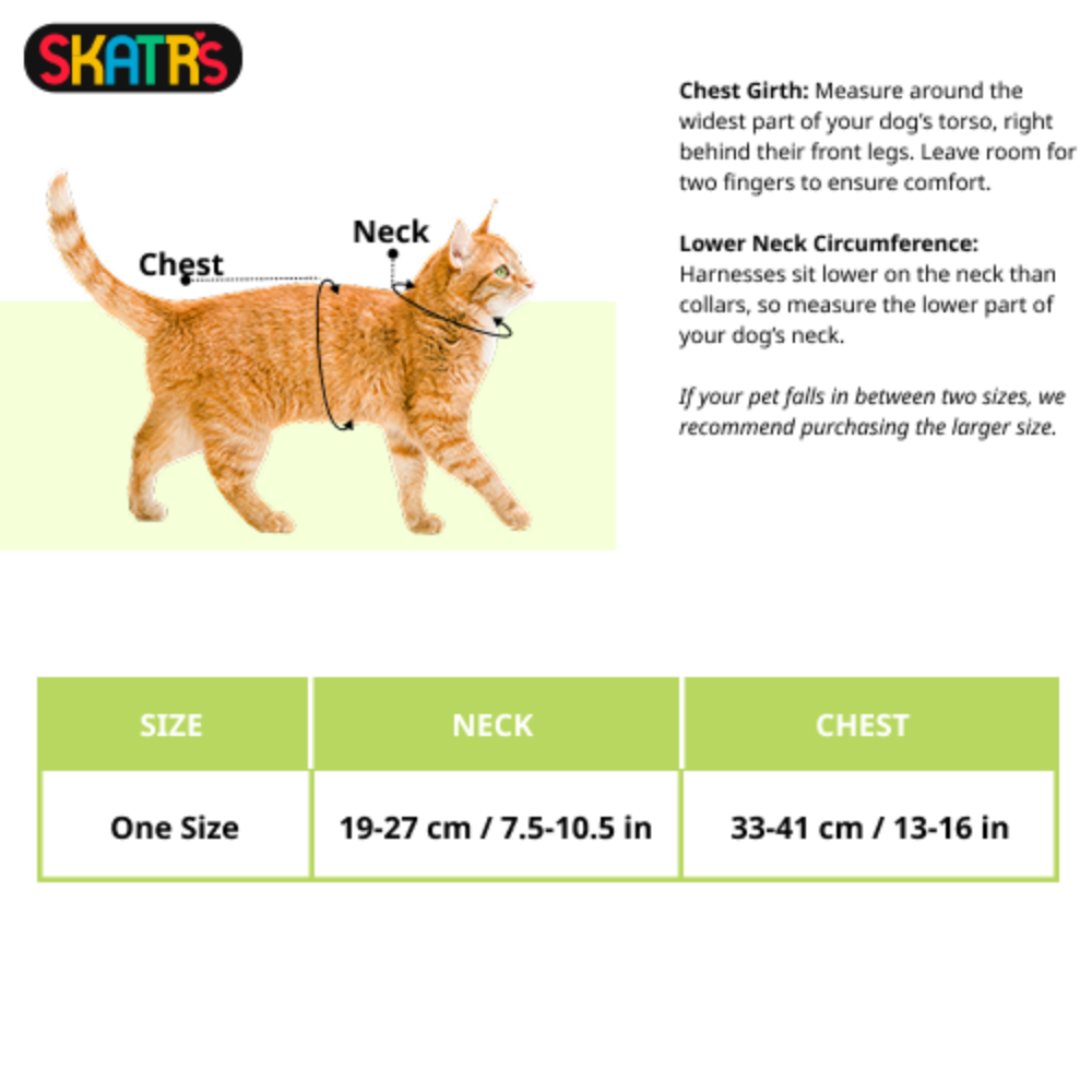 Skatrs Harness with Leash for Cats (Pink)