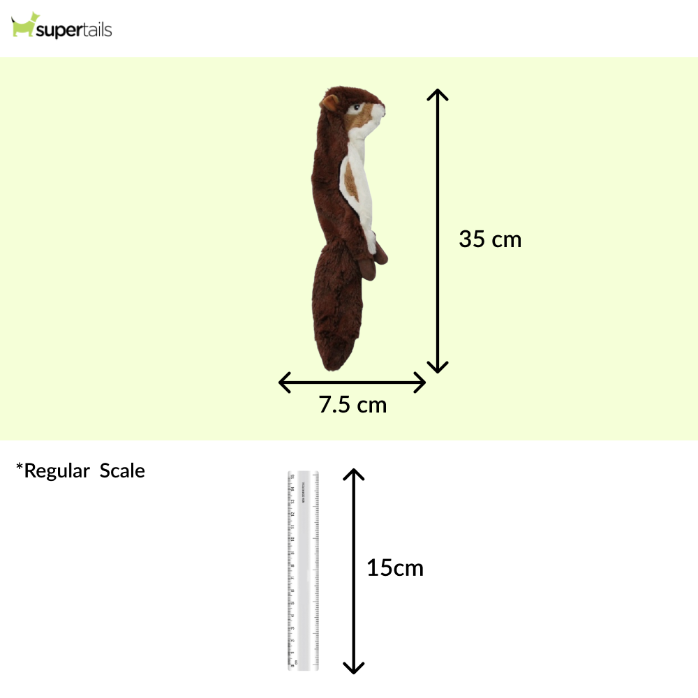 Talking Dog Club Chipmunk Stuffless Plush Toy for Dogs (Brown)