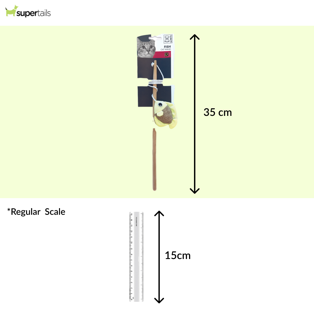 M Pets Fish Wand Toy for Cats