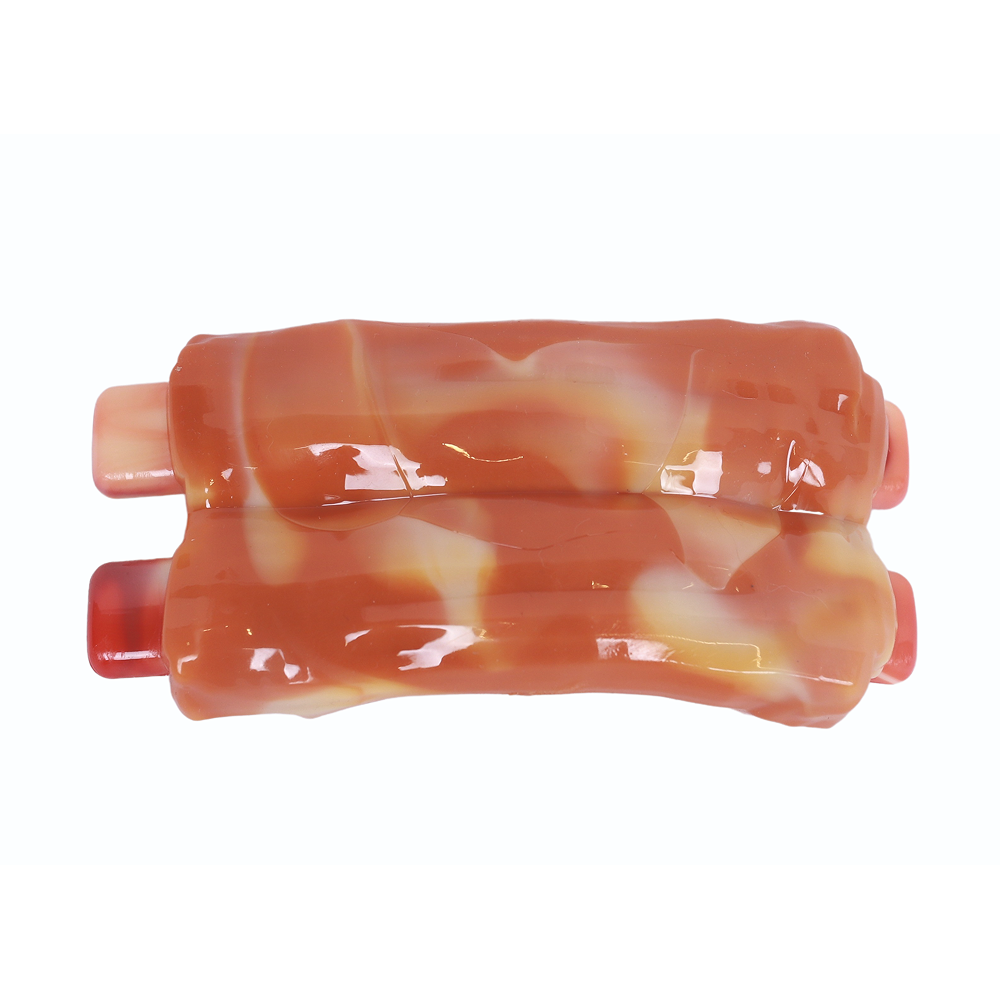 M Pets Carnivore Spare Ribs Bacon Scented Chew Toy for Dogs (Orange)