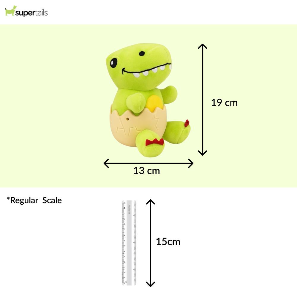 Talking Dog Club Dino in a Shell Plush Toy for Dogs (Green)