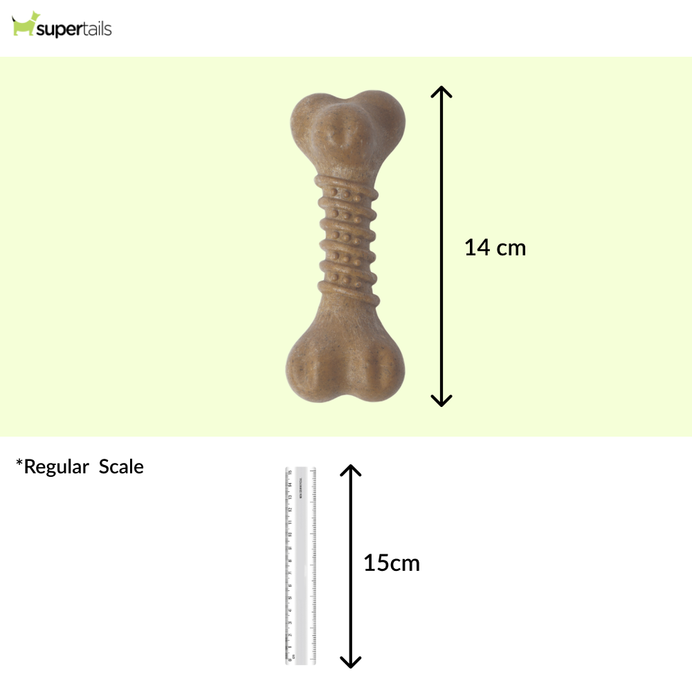 M Pets Chewood Bone Chew Toy for Dogs (Brown)