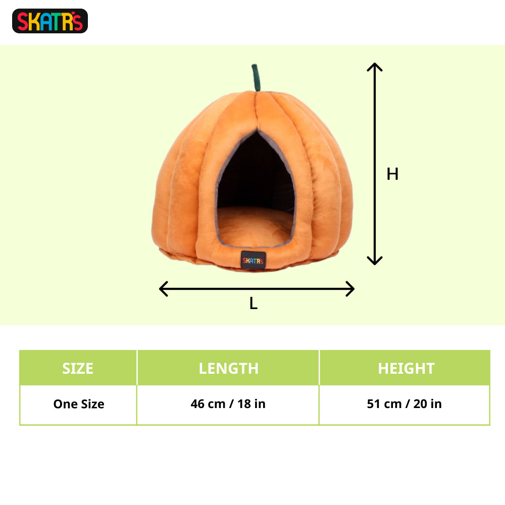 Skatrs Pumpkin Spice House for Cats and Small Dogs