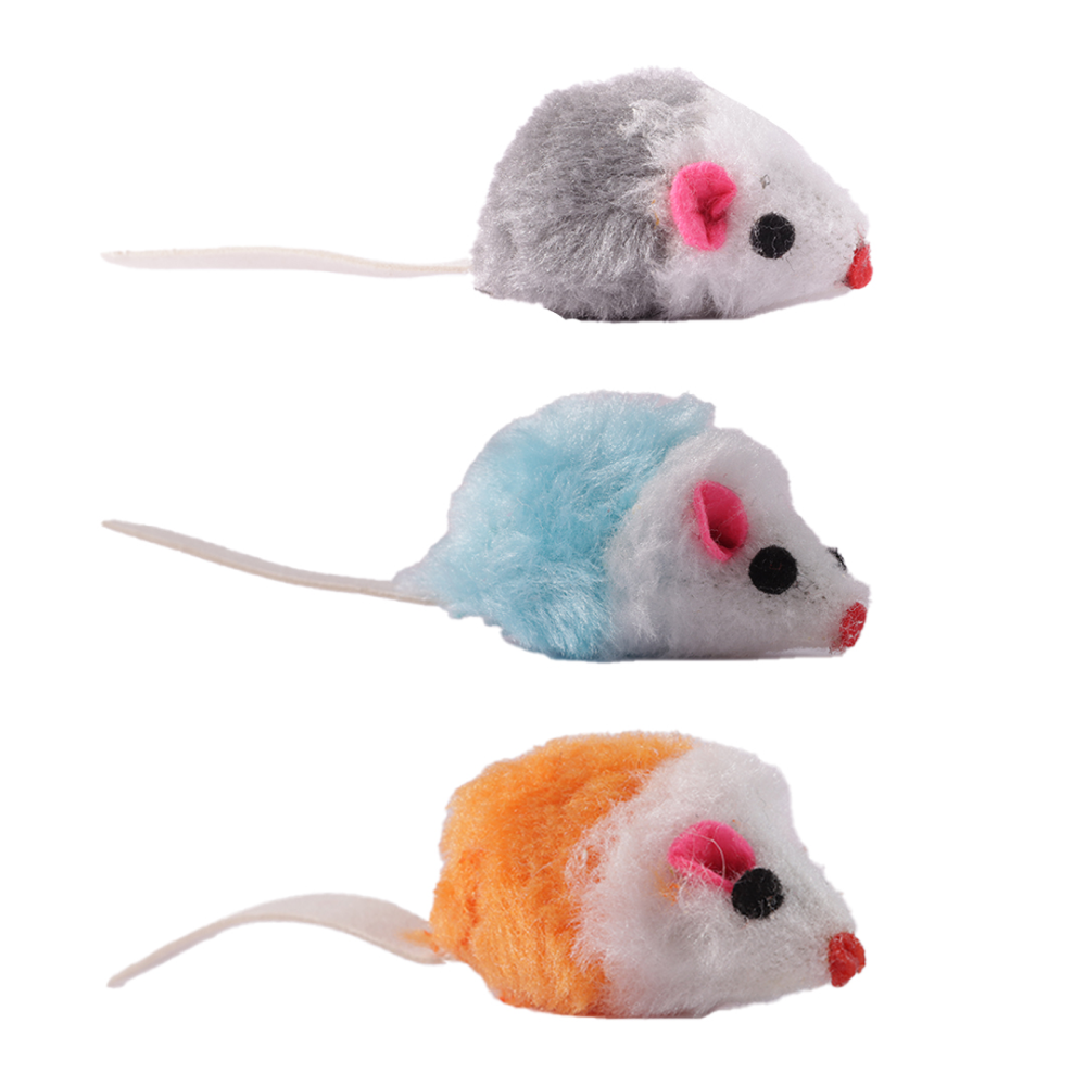 Skatrs Mouse Toy Plush for Cats (Colour May Vary)