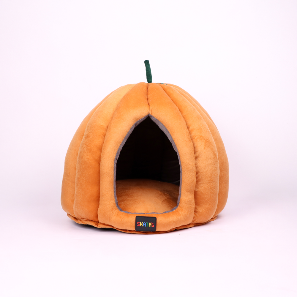 Skatrs Pumpkin Spice House for Cats and Small Dogs